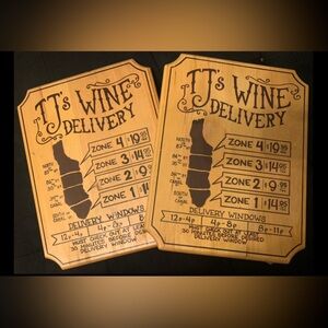 1 Vintage Wooden Hand-painted AUTHENTIC NYC Trader Joe’s wine store wall hanging